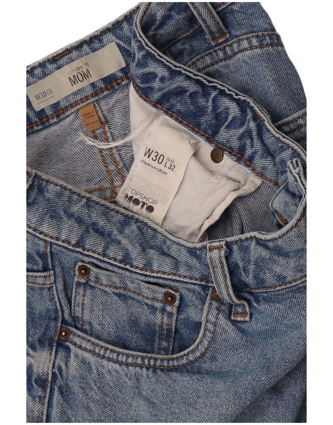 Jeans affusolati da donna Topshop W30 L32 cotone blu