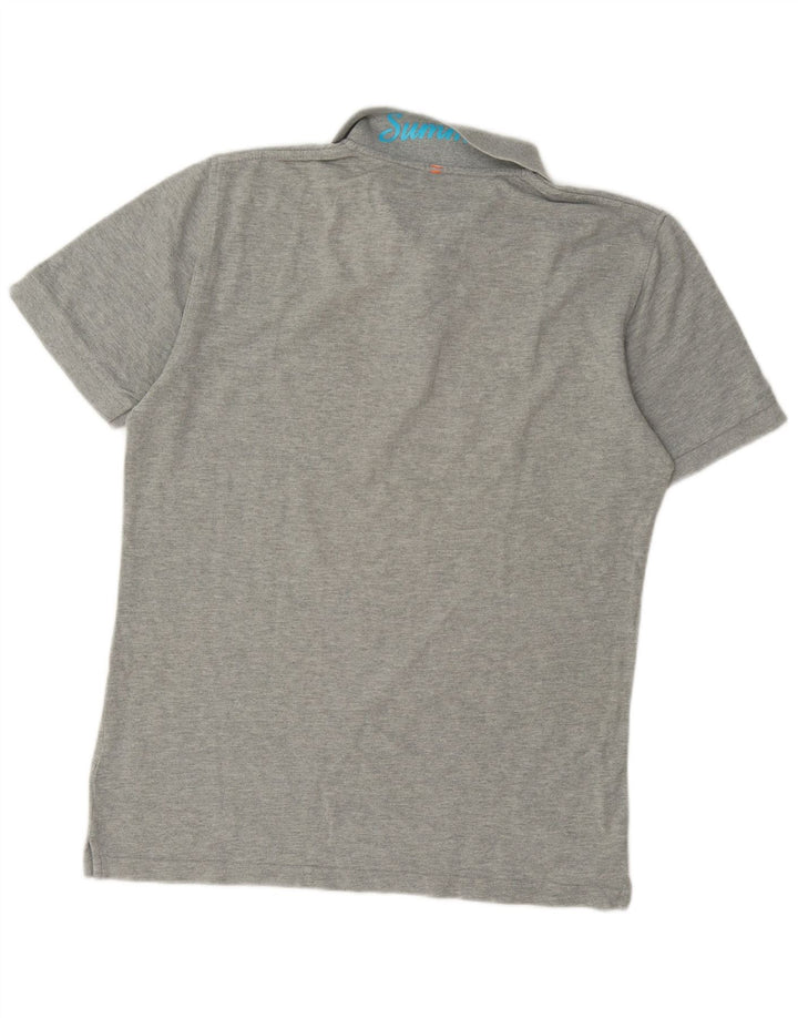 Polo da uomo Sun68 grande in cotone grigio