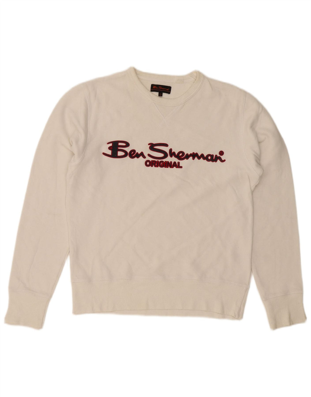 Felpa grafica da uomo Ben Sherman in cotone bianco medio