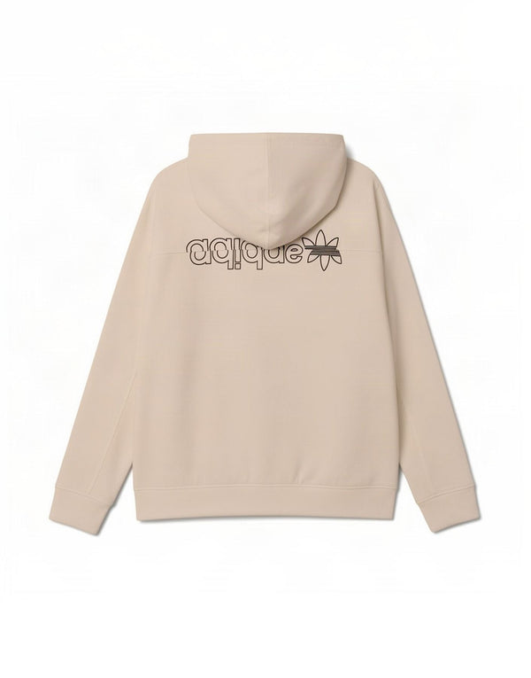 Felpa con cappuccio grafica da uomo Adidas Large in cotone color block bianco