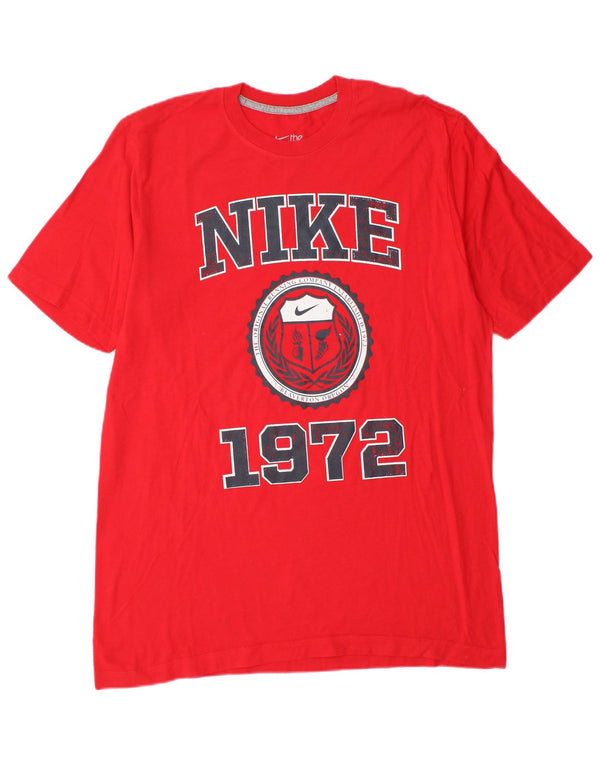 T-shirt grafica Nike da uomo con vestibilità standard, taglia grande, rossa