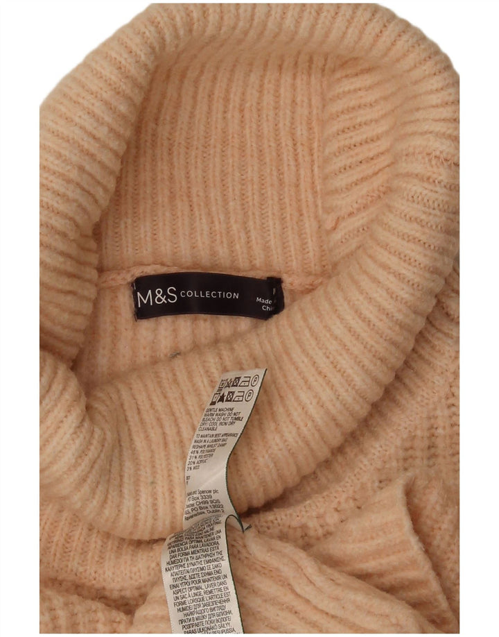 Maglione maglione a collo alto da donna Marks & Spencer UK 14 arancione medio
