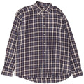 Camicia Carrera da uomo vestibilità regolare in flanella 2XL blu navy a quadri