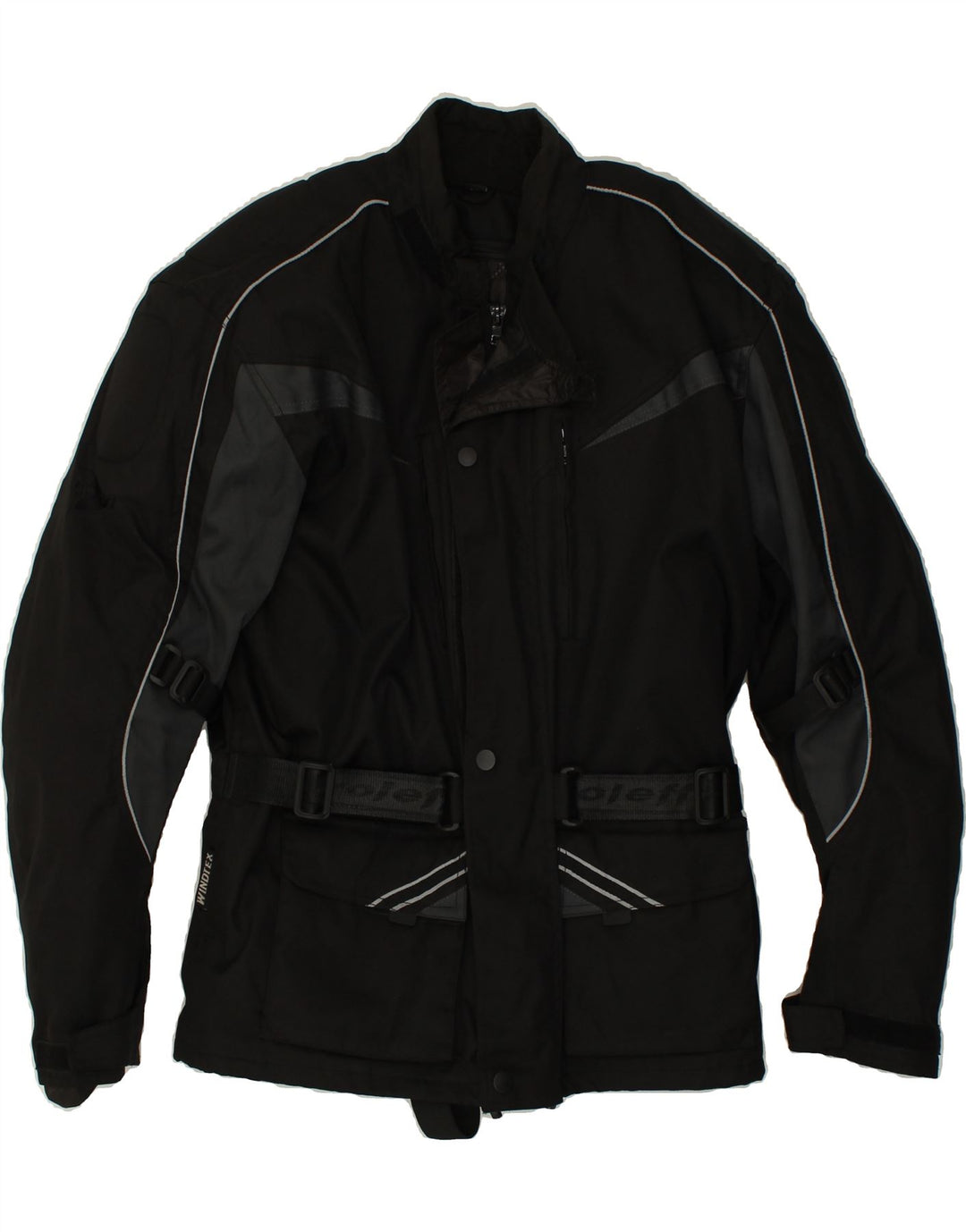 ROLEFF Mens Racer Jacket UK 46 3XL Black Colourblock Polyester Vintage ROLEFF and Second-Hand ROLEFF from Messina Hembry 