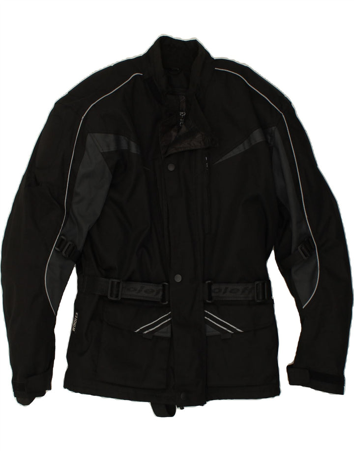 ROLEFF Mens Racer Jacket UK 46 3XL Black Colourblock Polyester Vintage ROLEFF and Second-Hand ROLEFF from Messina Hembry 