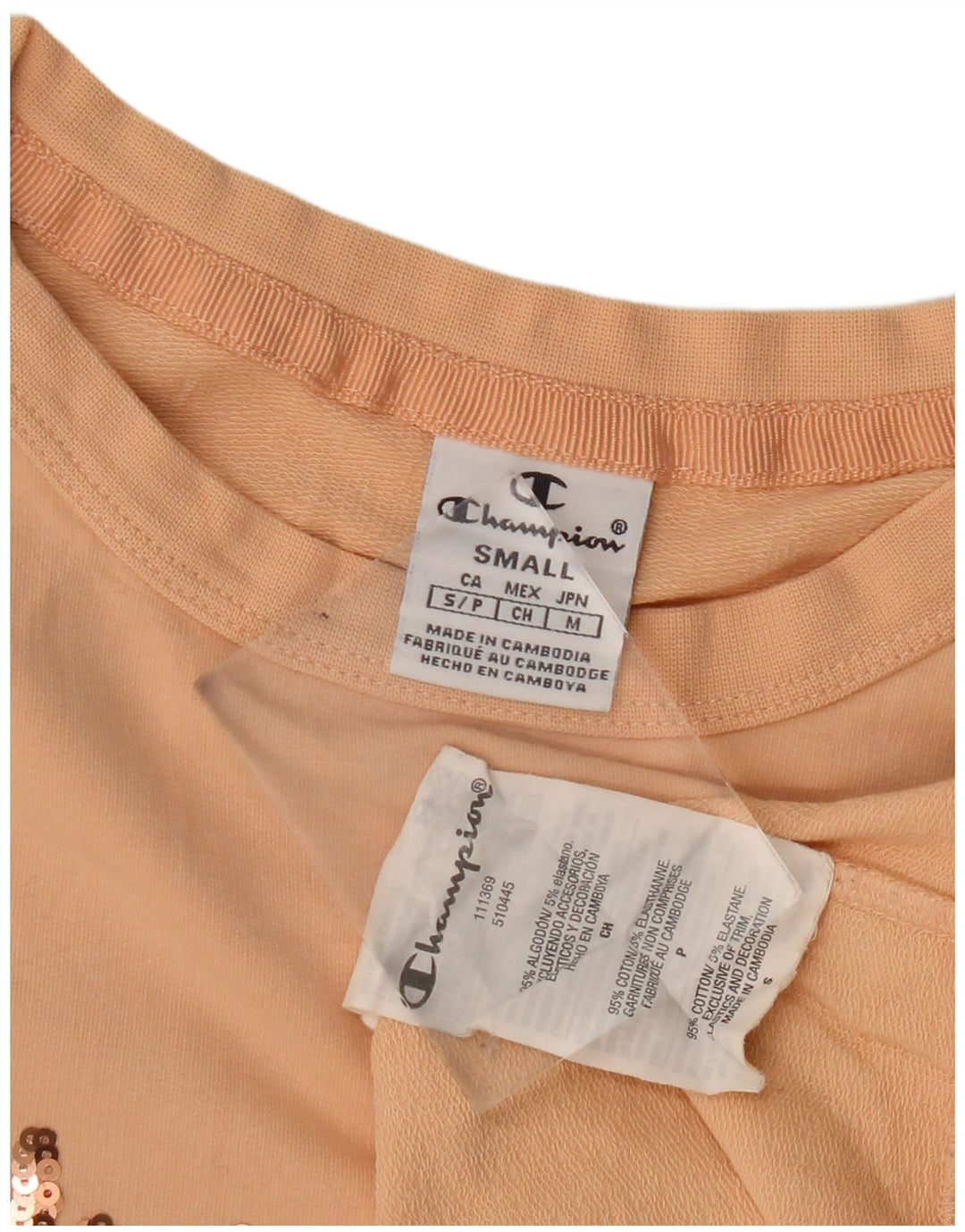 Felpa con grafica da donna Champion UK 10 Small Beige Colourblock