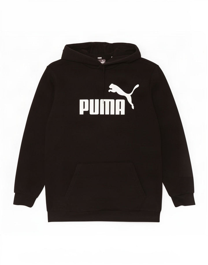 Felpa con cappuccio grafica da uomo Puma, cotone nero medio