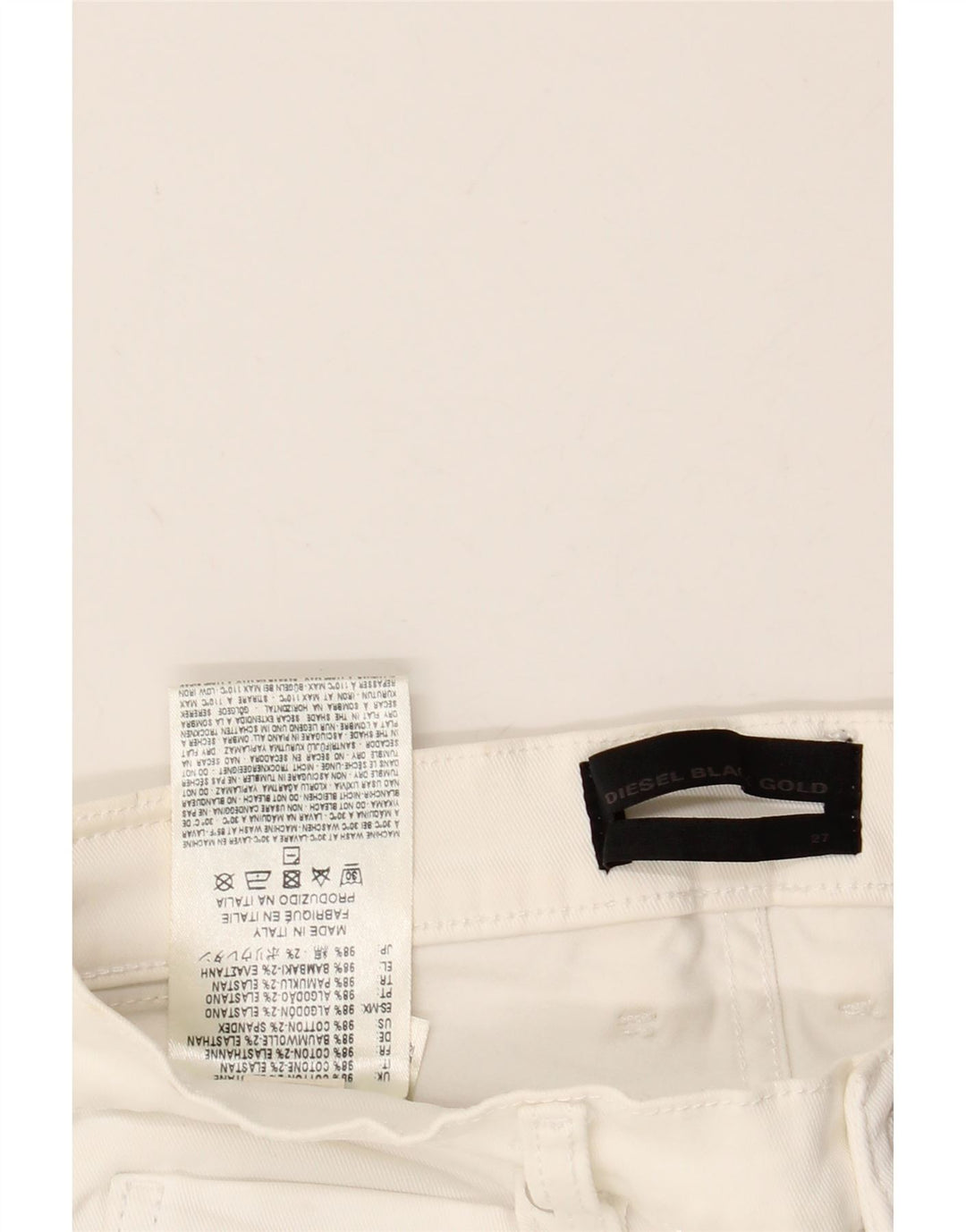 DIESEL Womens Slim Jeans W27 L26 White Cotton