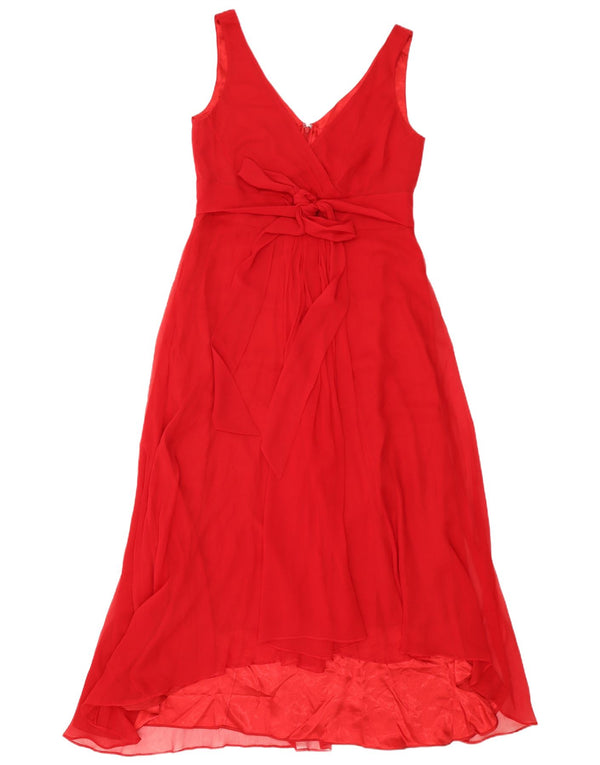 Abito lungo senza maniche da donna Hobbs UK 14 seta rossa media