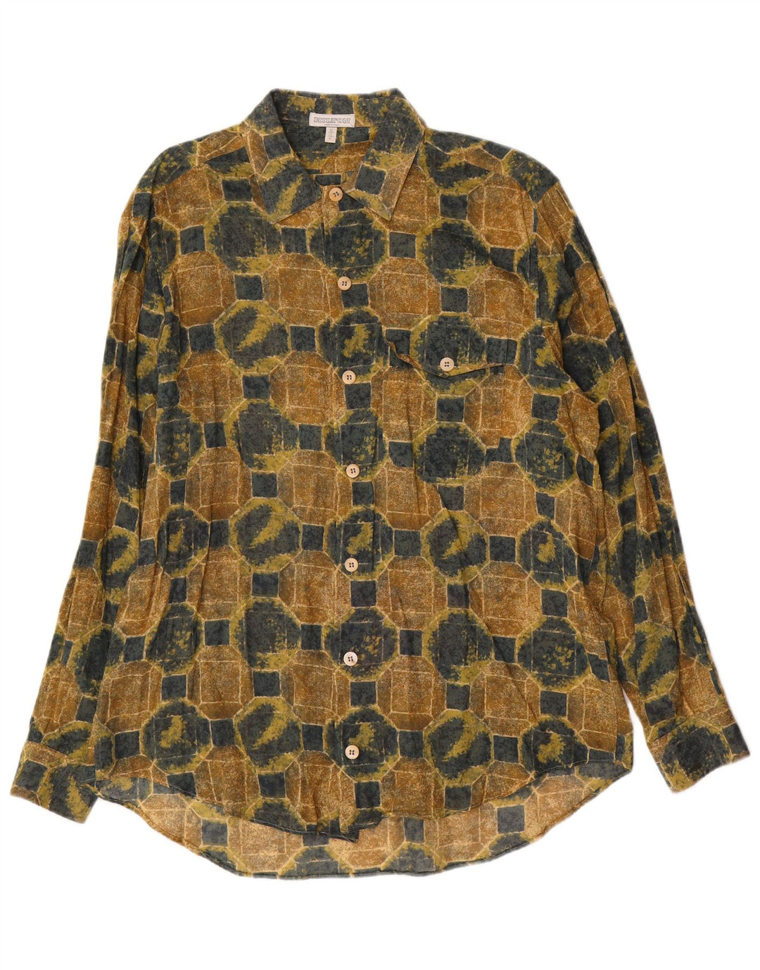 Camicia da uomo Hilton taglia 41 16 grande geometrica multicolore