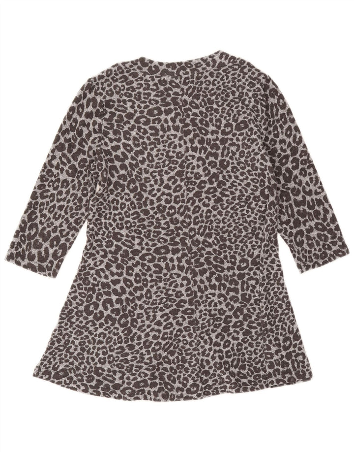 Abito a trapezio da donna Marks & Spencer UK 12 Stampa animalier grigio medio