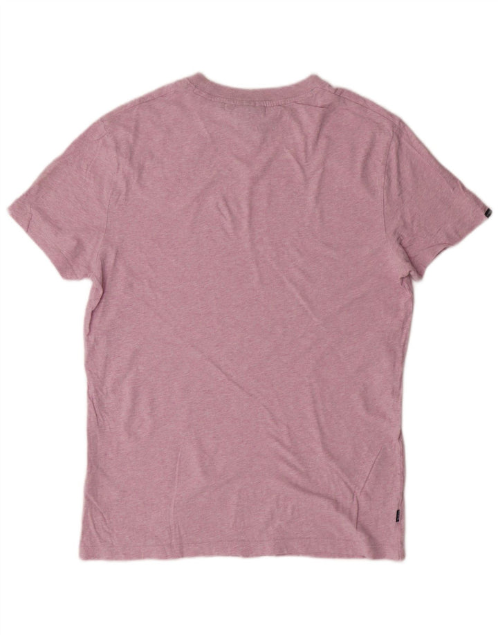 T-shirt da uomo SUPERDRY Top in cotone rosa medio