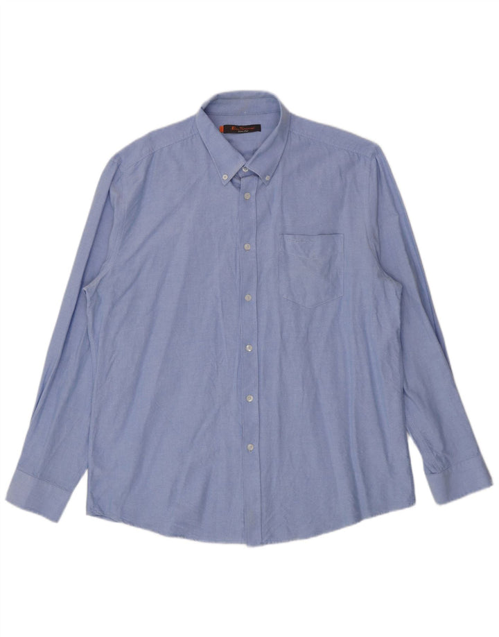 Camicia da uomo Ben Sherman XL in cotone blu