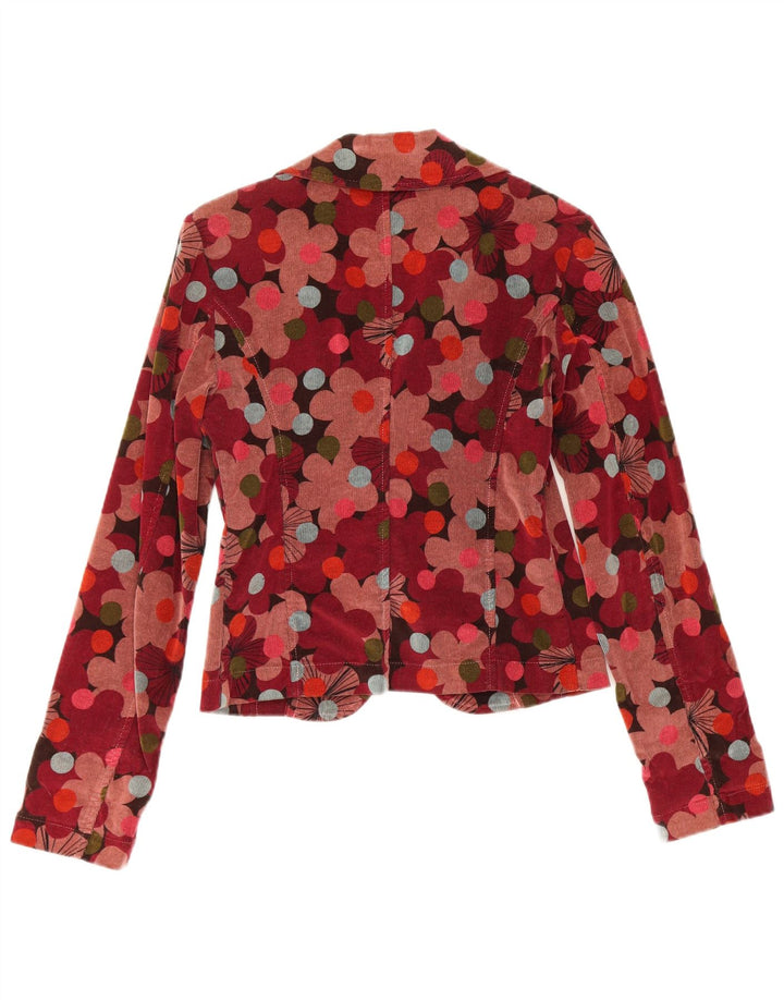 Giacca blazer a 2 bottoni corta da donna Sisley IT 42 media floreale multicolore