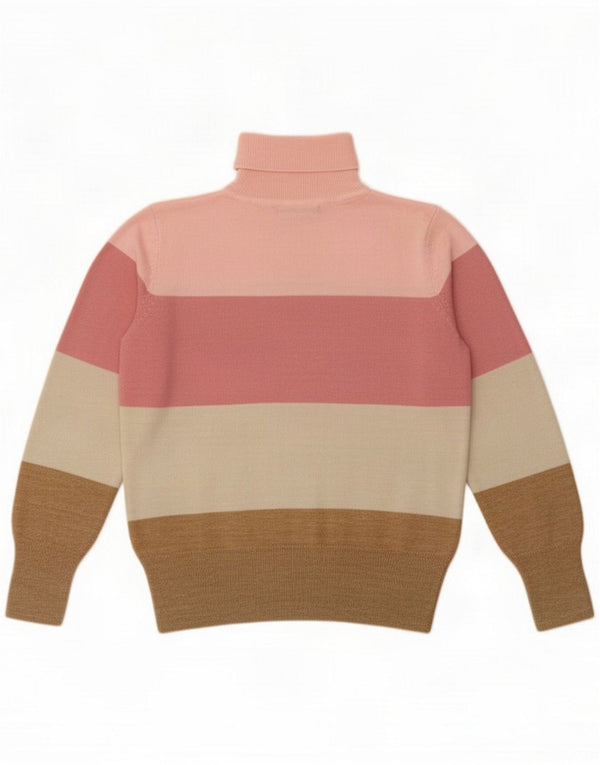 Marks & Spencer Womens Roll Neck Jumper Sweater UK 12 Medium Multicoloured