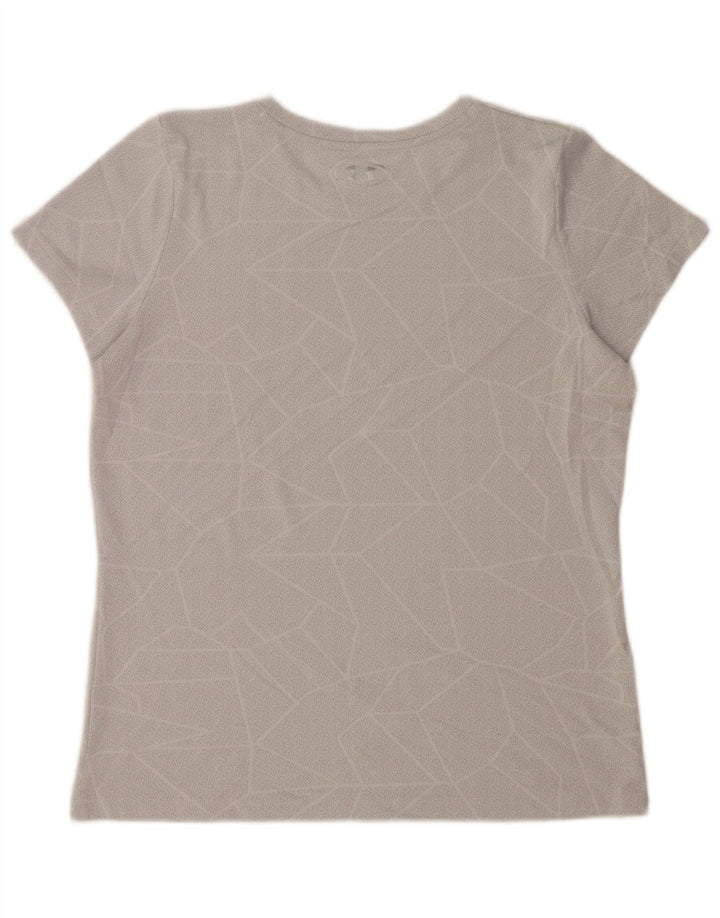 T-shirt Under Armour da uomo Heat Gear Top grande poliestere geometrico grigio