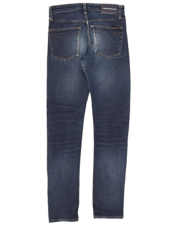 Jeans slim da uomo Calvin Klein W28 L32 cotone blu