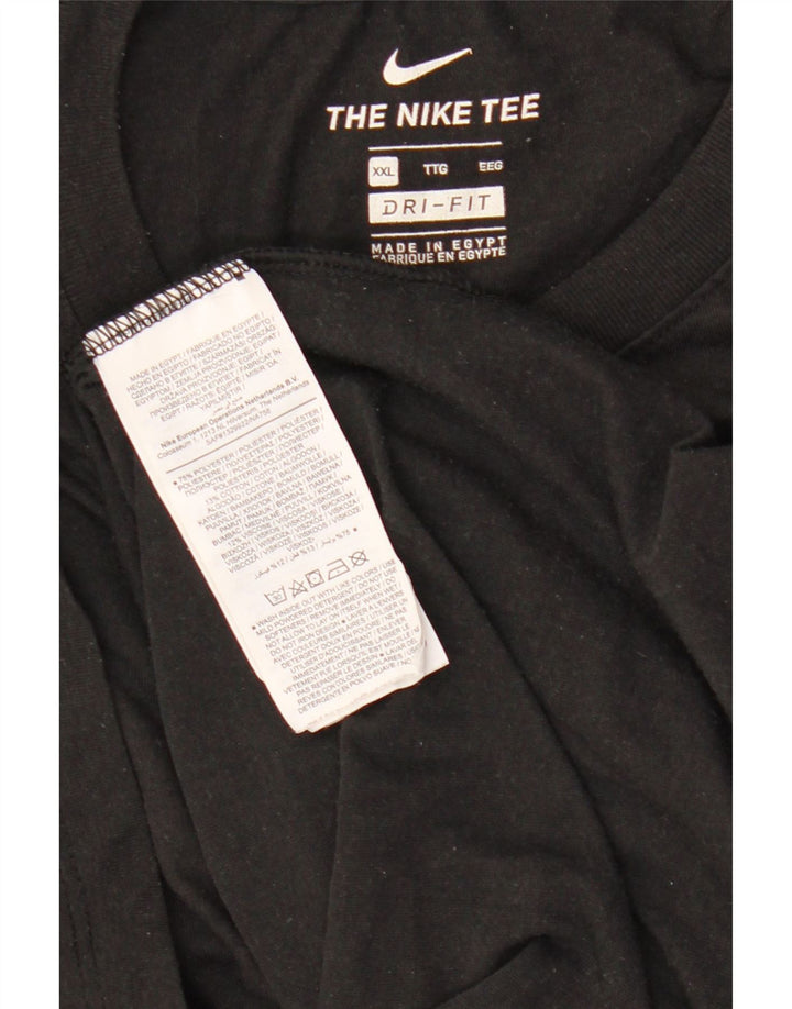 T-shirt grafica da uomo Nike Dri Fit Top 2XL poliestere nero
