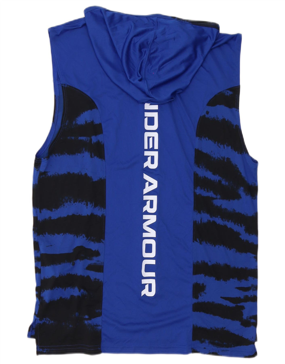 Under Armour Canottiera grafica da uomo con cappuccio, grande poliestere blu con stampa animalier