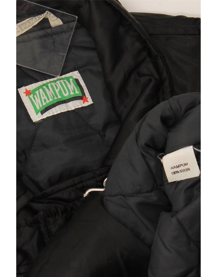 Giacca da motociclista oversize da donna WAMPUM UK 10 piccola in nylon nero