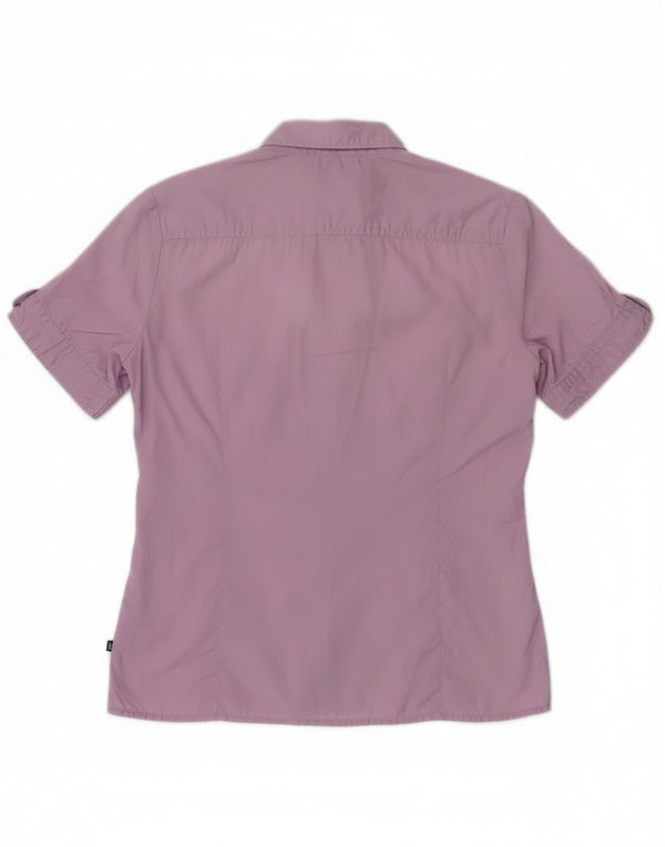 Marina Yachting Camicia a maniche corte da donna UK 10 Small Viola Cotone