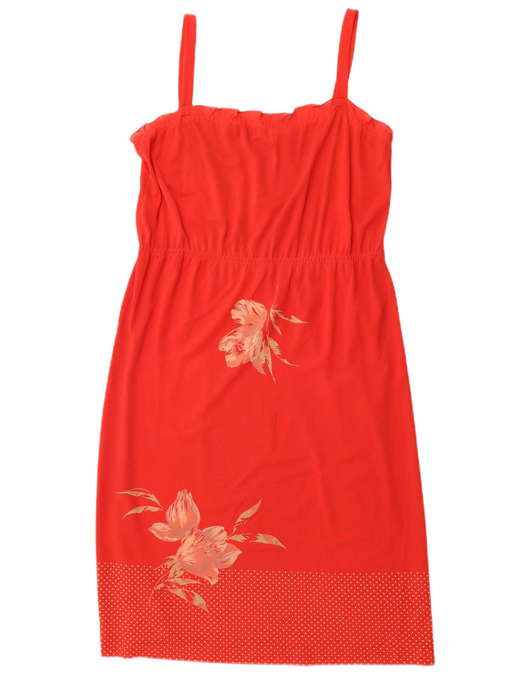 Prendisole vintage da donna IT 46 grande triacetato floreale rosso