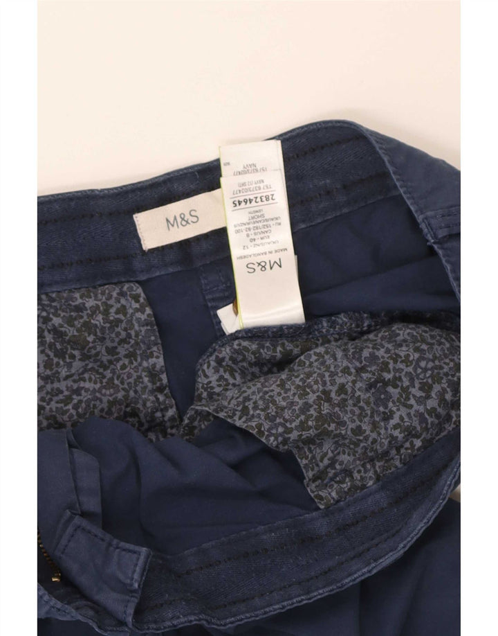 Pantaloni chino da donna Marks & Spencer UK 12 medi W32 L27 Blu navy