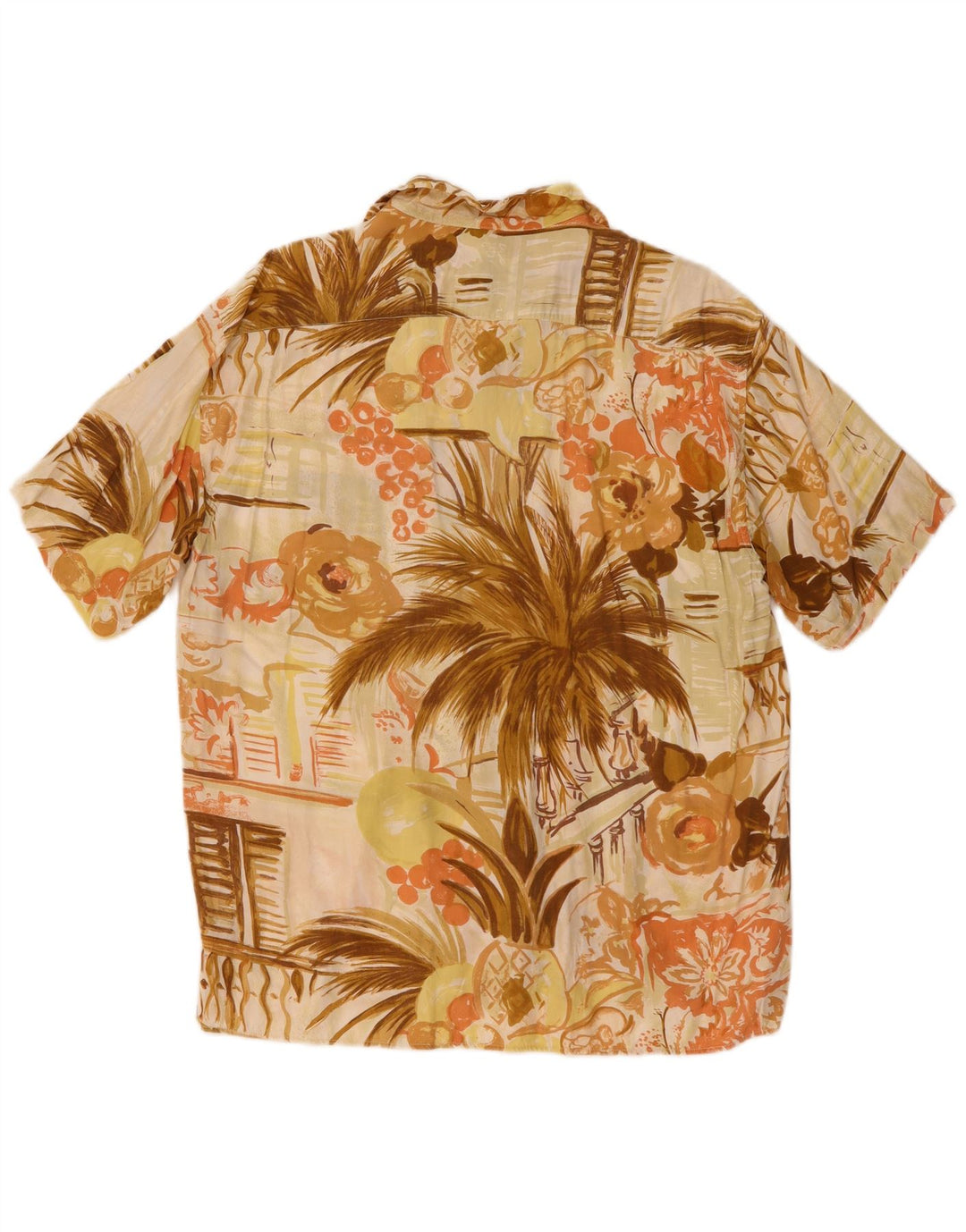Camicia a maniche corte da uomo CIAO beige medio floreale