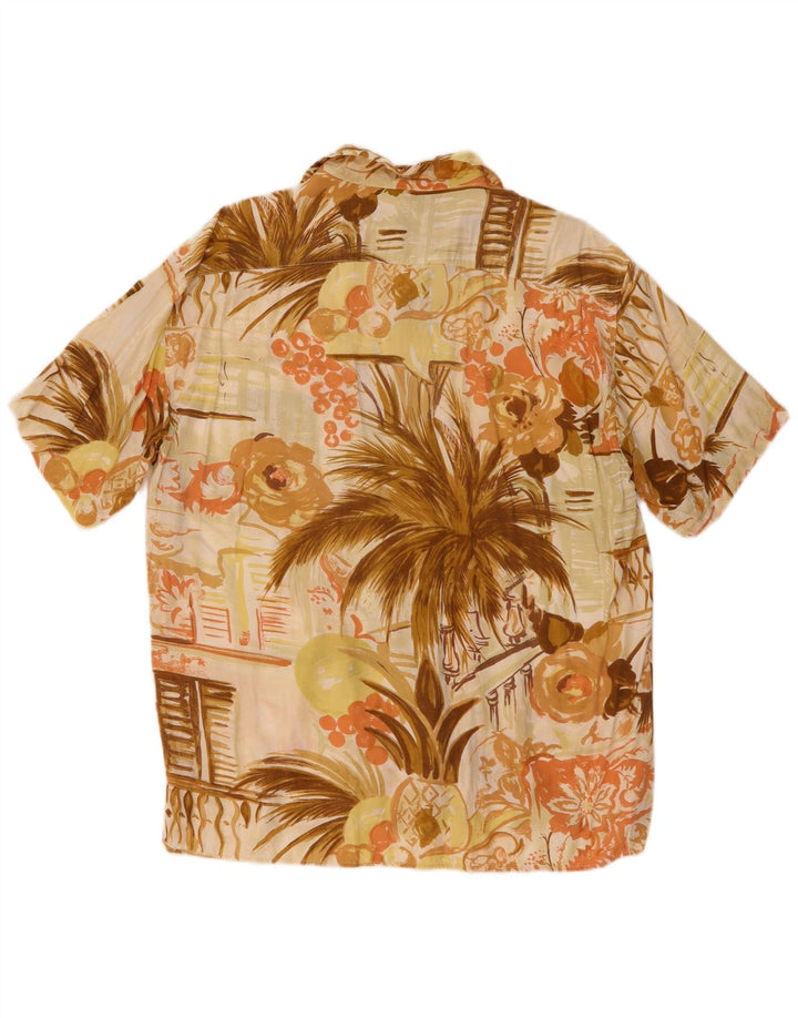 Camicia a maniche corte da uomo CIAO beige medio floreale