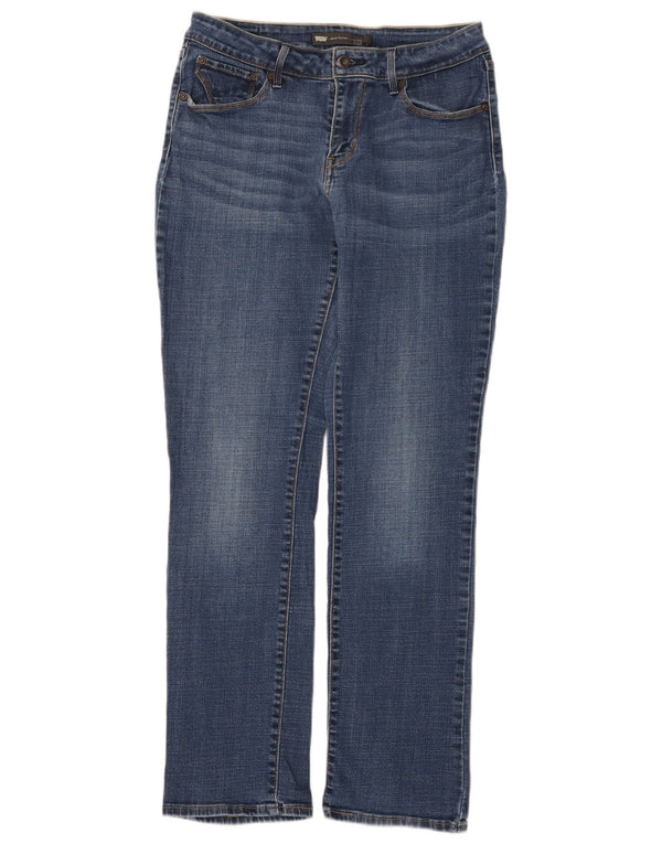 Jeans dritti a vita media Levi's Bold Curve da donna US 10 Large W30 L30 Blu