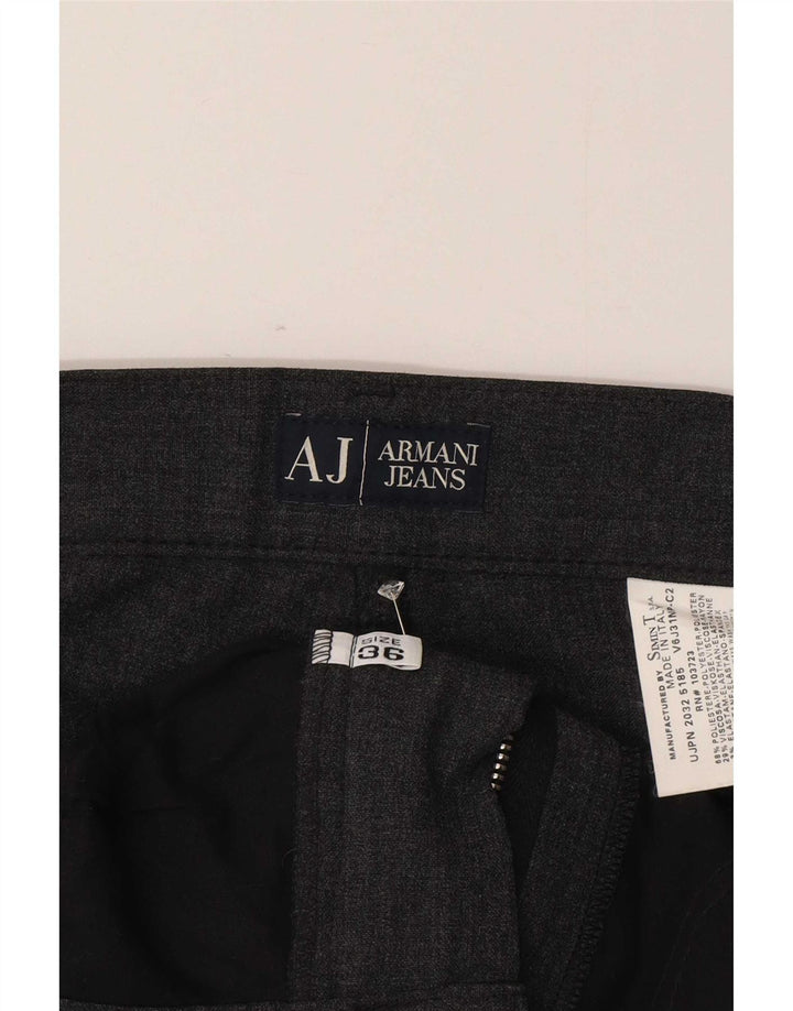 Pantaloni casual dritti da uomo Armani W36 L32 poliestere grigio