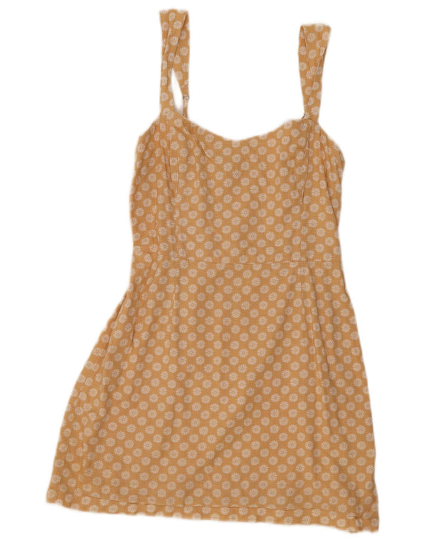 Abercrombie & Fitch Womens Sundress UK 12 Medium Yellow Floral Cotton