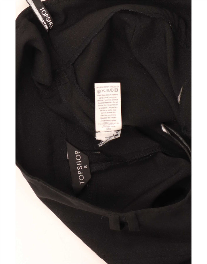 Topshop Pantaloni casual da donna Bootcut UK 8 Small W28 L35 Poliestere nero