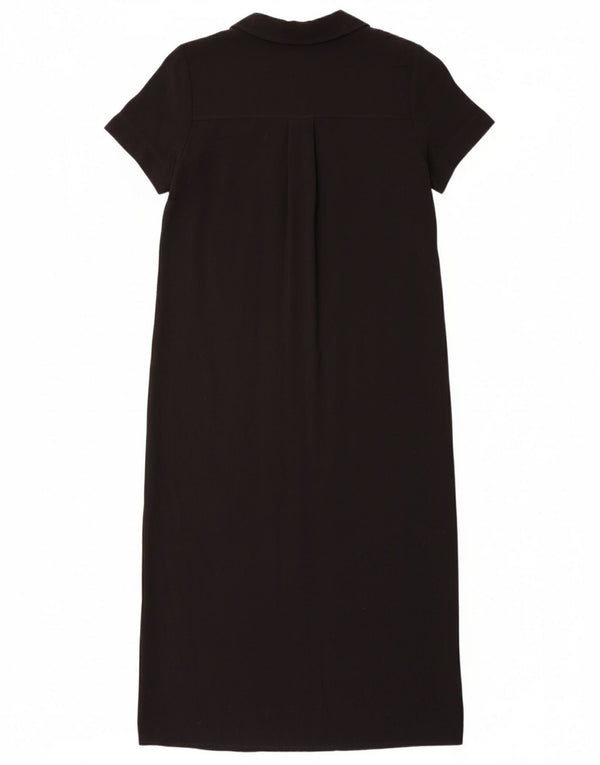 WHISTLES Womens Maxi Dress UK 12 Medium  Black Viscose