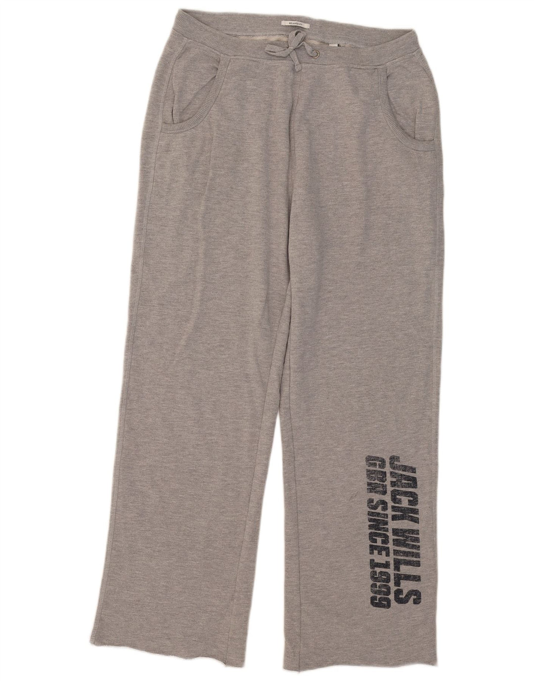 Pantaloni da tuta con grafica da donna Jack Wills UK 14 Grigio medio chiazzato