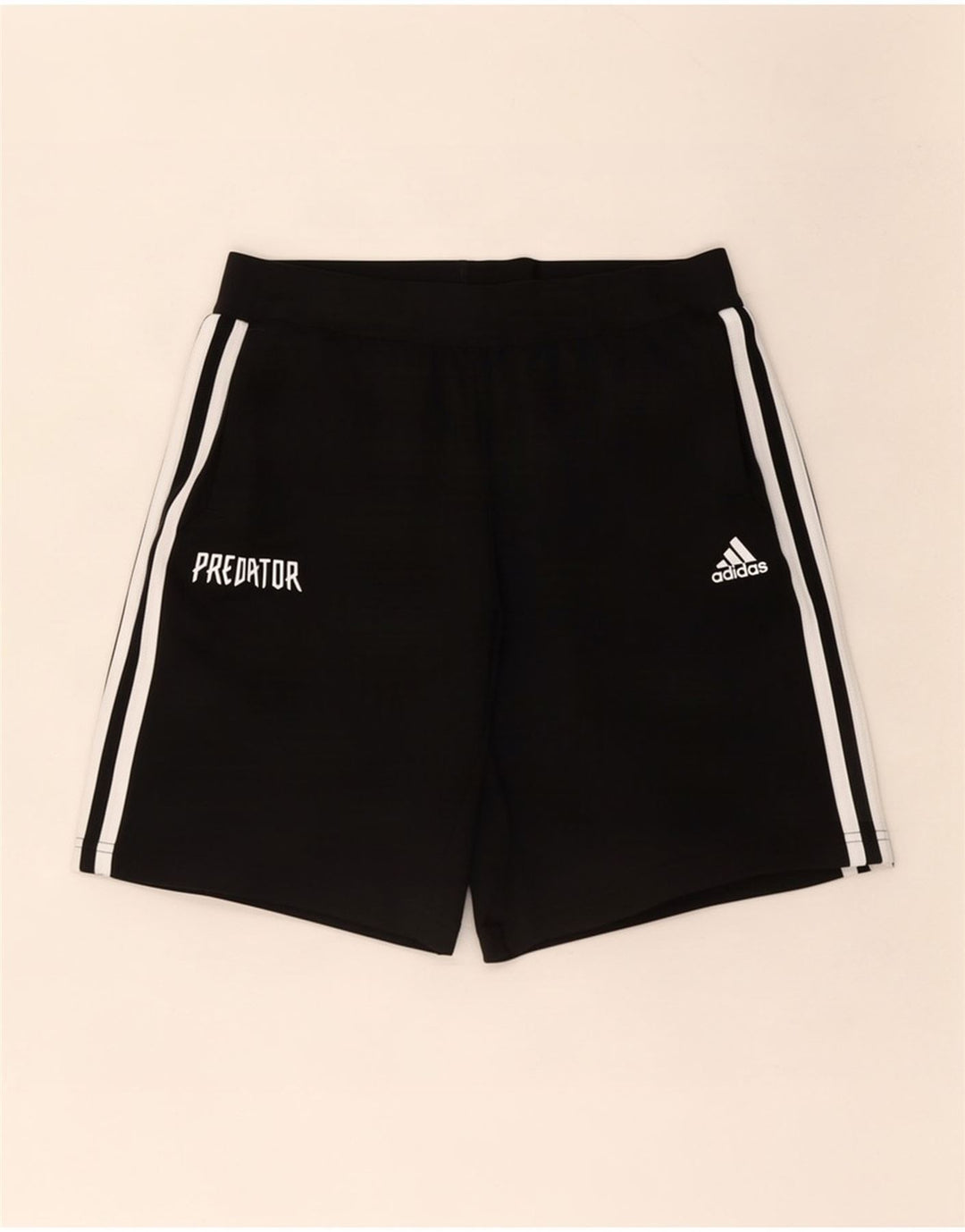 Pantaloncini sportivi Adidas Predator da ragazzo 13-14 anni in poliestere nero