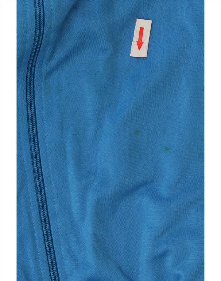 Giacca da tuta da uomo Adidas UK 36/38 Small Blu Colourblock Poliestere