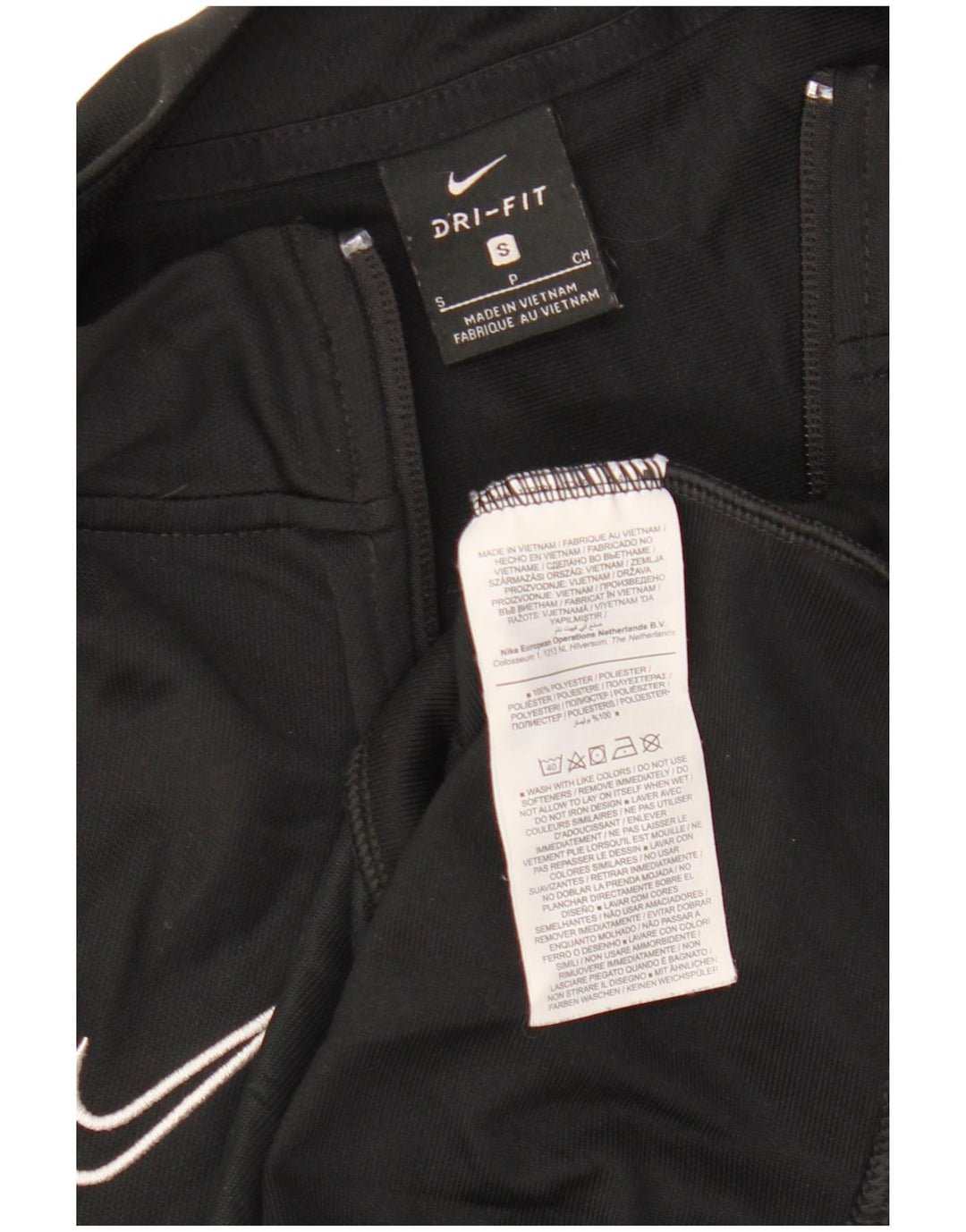 Giacca da ginnastica Nike Dri Fit Graphic da uomo, piccola, in poliestere nero