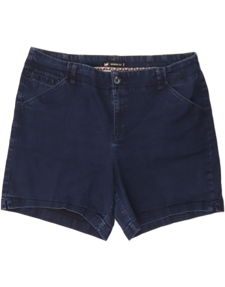 LEE Womens Mid Rise Denim Shorts W36 XL  Navy Blue Cotton Vintage Lee and Second-Hand Lee from Messina Hembry 