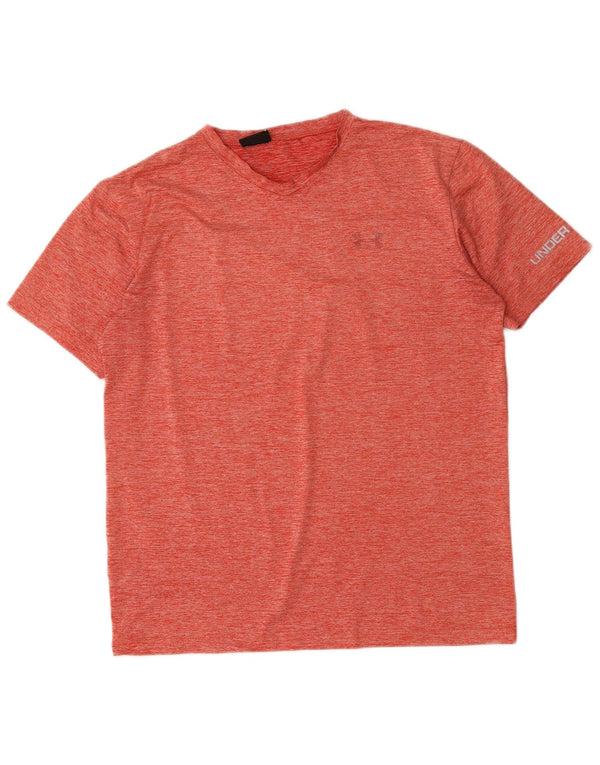 T-shirt da uomo Under Armour Top grande rosso screziato