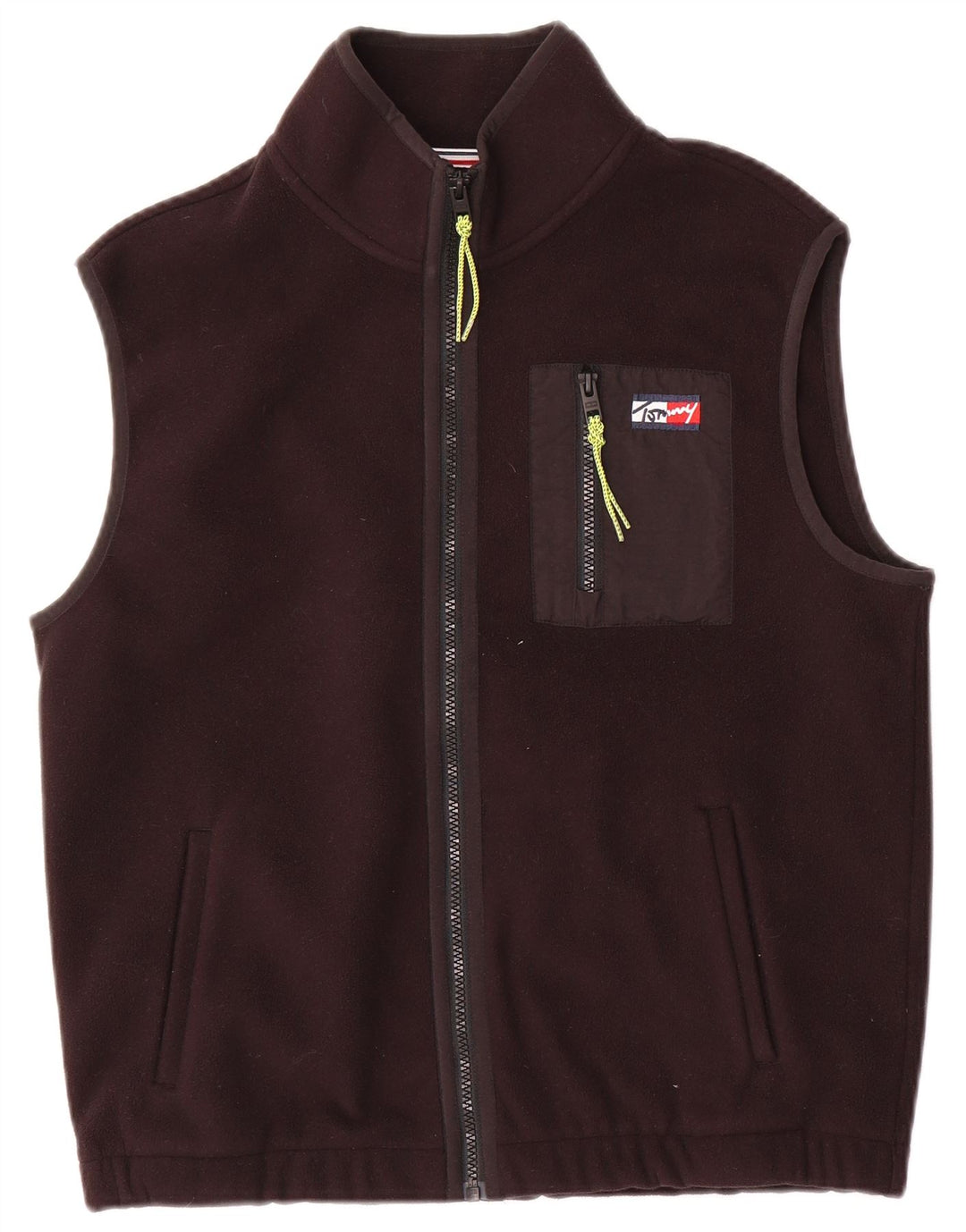 Gilet in pile da uomo Tommy Hilfiger UK 36 piccolo poliestere nero