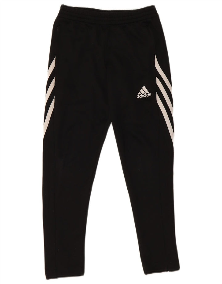 Pantaloni da tuta ADIDAS Climalite da ragazzo 7-8 anni piccoli in poliestere nero