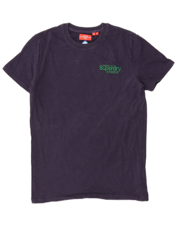 T-shirt da uomo Superdry Top in cotone blu navy medio