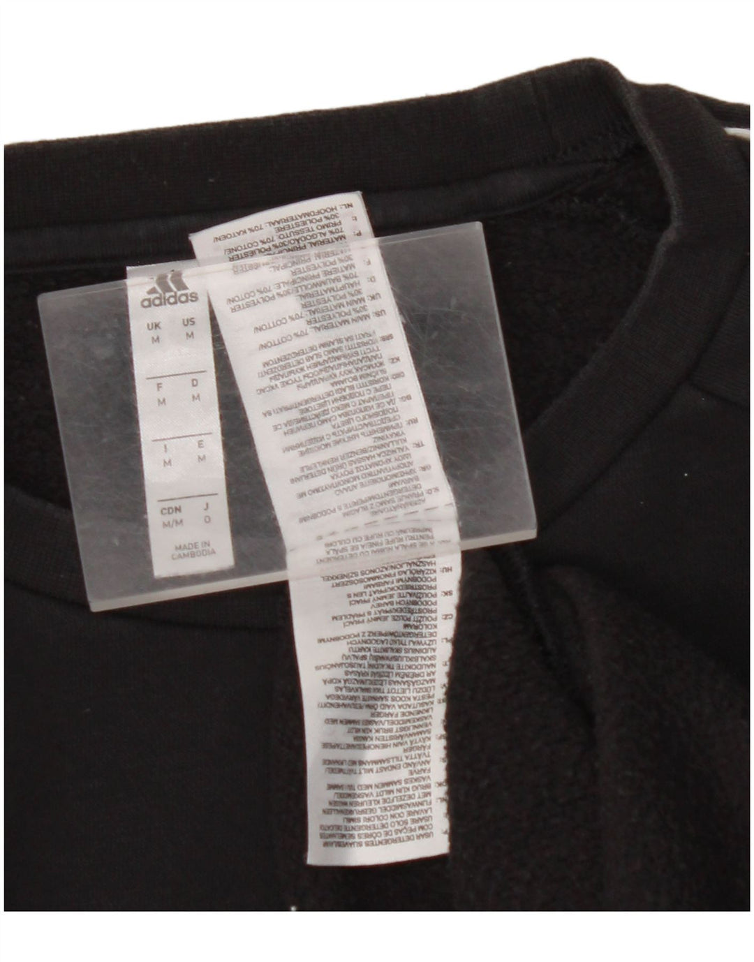 Felpa da uomo ADIDAS maglione medio cotone nero