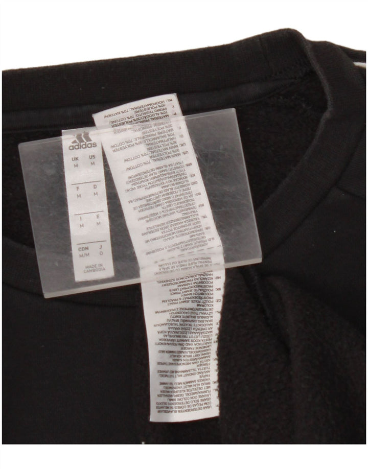 Felpa da uomo ADIDAS maglione medio cotone nero