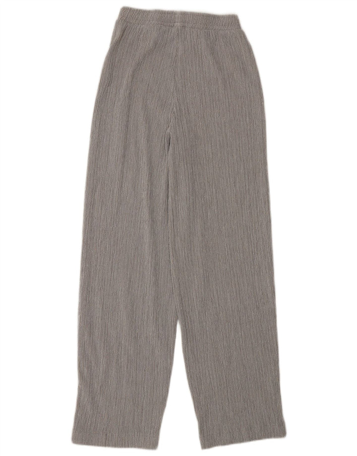 Pantaloni casual larghi da donna Zara piccoli W26 L29 poliestere grigio