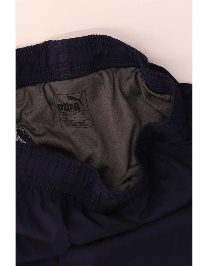 Pantaloncini sportivi da uomo Puma medi blu navy in poliestere