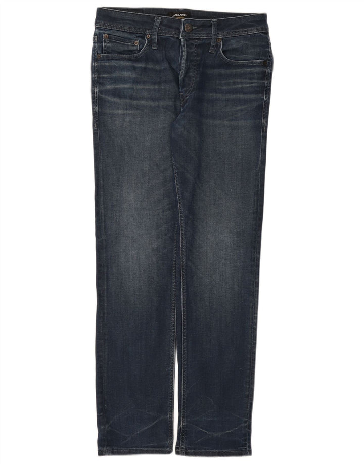 Jeans dritti da uomo Jack & Jones W32 L32 cotone blu