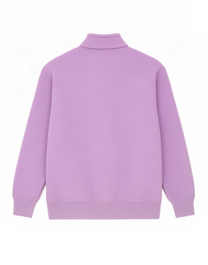 Maglione in pile da uomo Champion con zip e collo in poliestere viola medio