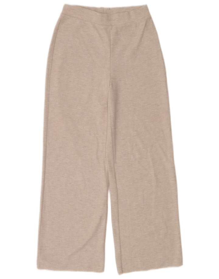 Pantaloni da tuta da donna Zara UK 12 Poliestere screziato beige medio
